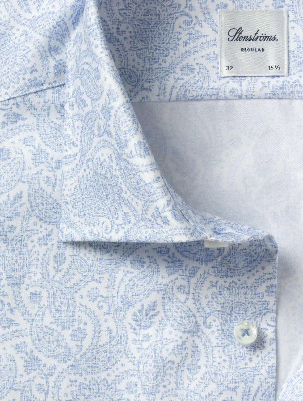 Regular Paisley Pattern Shirt Blue - Image 2