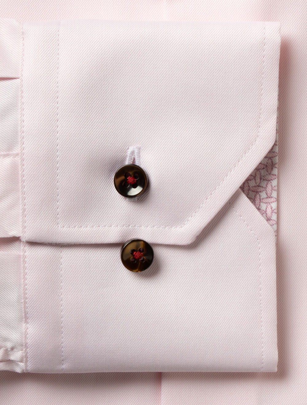 Stenstroms Regular Plain W/Inlay Shirt-Pink - Image 4