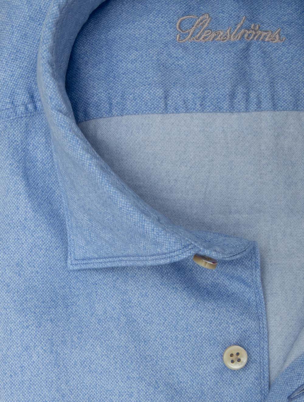 Regular Soft Cotton Shirt Blue - Image 2