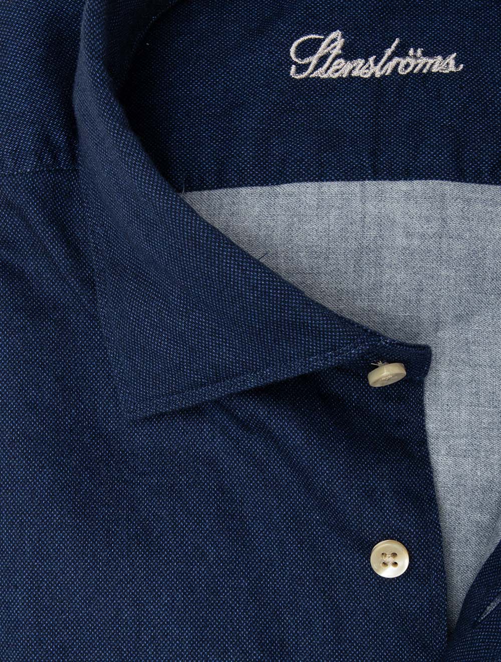 Regular Soft Cotton Shirt Navy - Image 2