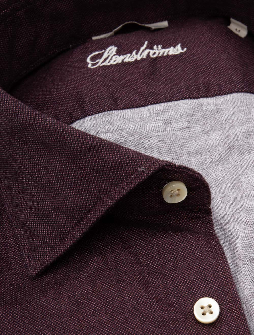 Regular Soft Cotton Shirt Wine - Image 3
