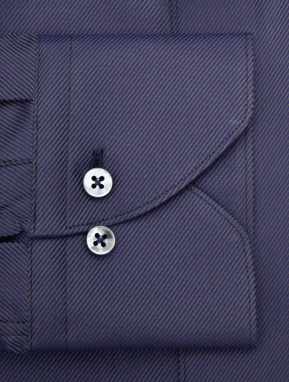 Regular Twill Shirt Navy - Image 4