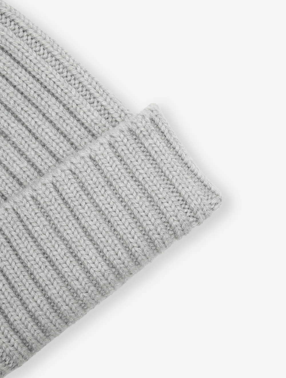 Rib Knitted Hat Grey - Image 2