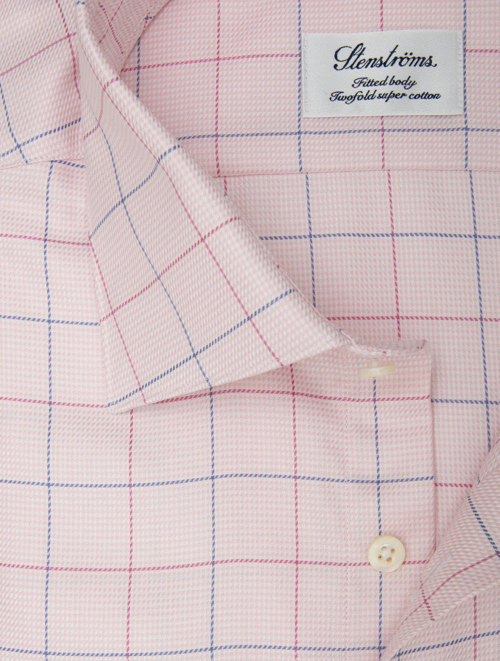 Window Pane Check Twill Shirt Pink - Image 3