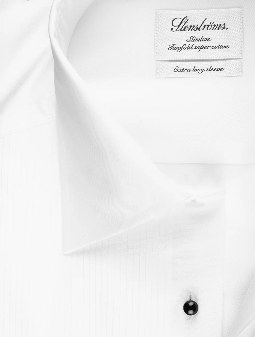 Slimline Pleated Cotton XL Sleeve Dress Shirt White - Image 2