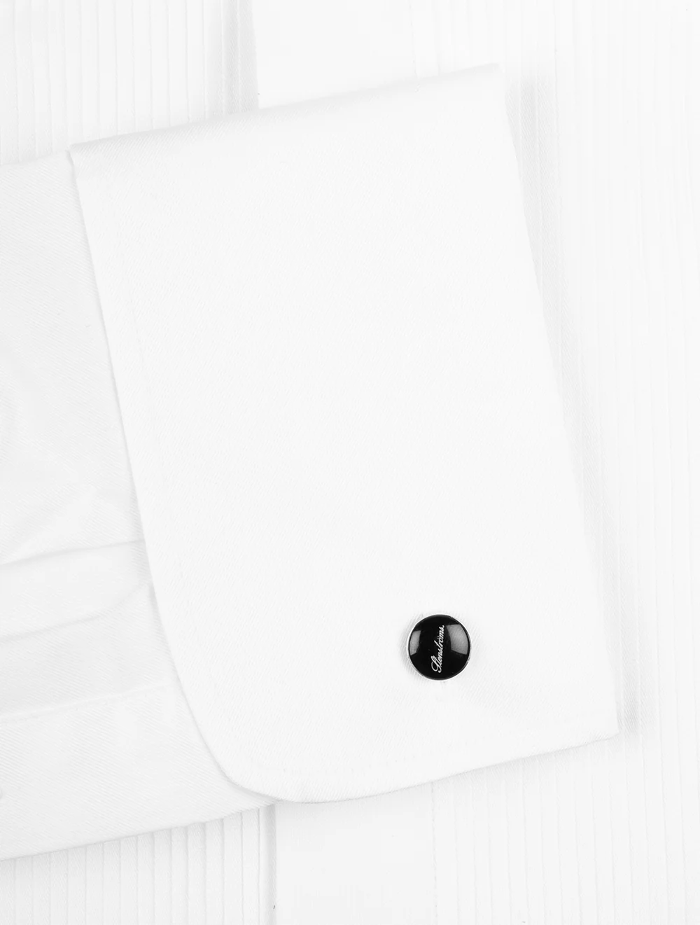 Slimline Pleated Cotton XL Sleeve Dress Shirt White - Image 4