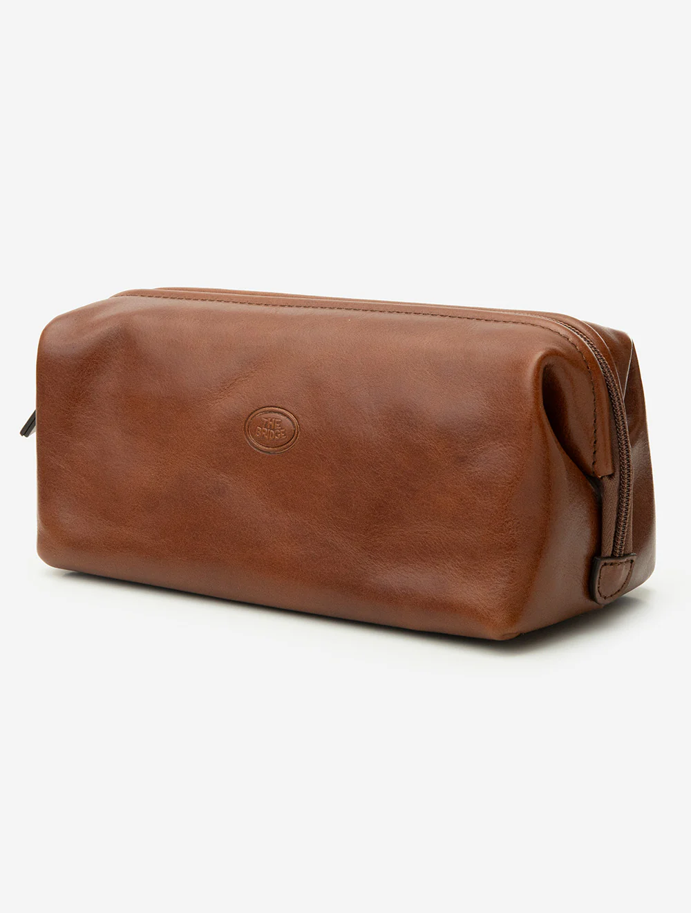 Leather Toiletry Bag Brown - Image 2