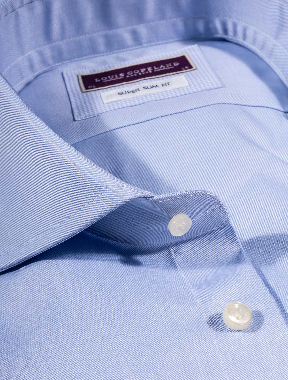 Super Slim Fit Double Cuff Shirt - Blue - Image 3