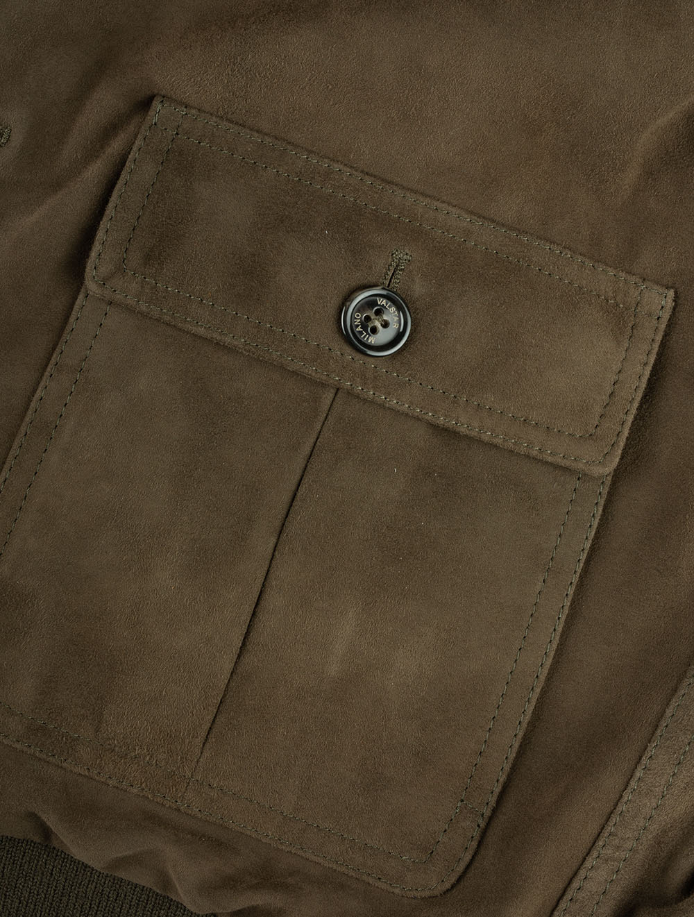 Suede Bomber Jacket Muschio Green - Image 6